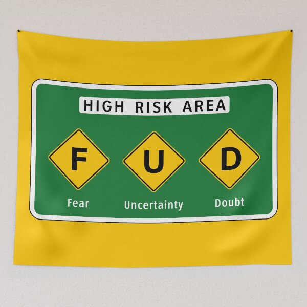 Item preview, Road Sign - High Risk FUD Area designed and sold by Clusterfudge.