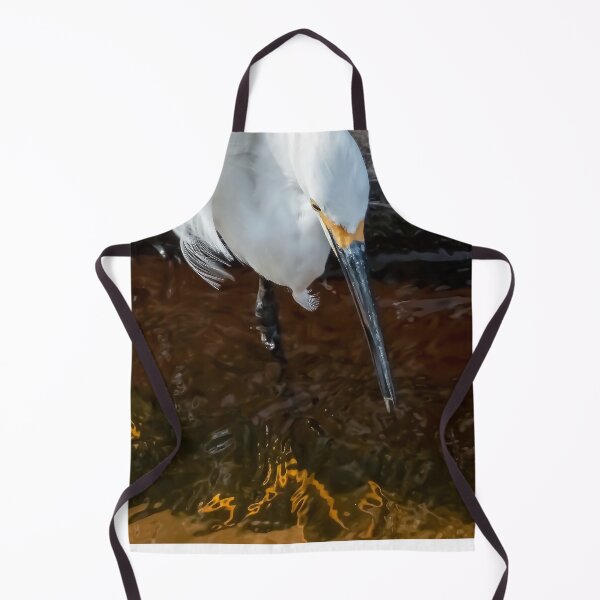 Item preview, Wading Snowy in search of food designed and sold by Jeffrey Mask.
