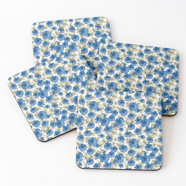 Item preview, Blue Flowers Seamless Pattern designed and sold by delikedesign.