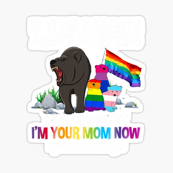 Free Mom Hugs Proud Mama Bear Lgbt Gay Pride Lgbtq Parade Sticker