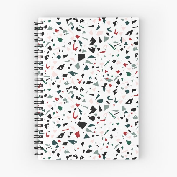 Item preview, modern black red terrazzo tile designed and sold by inkbearblue.