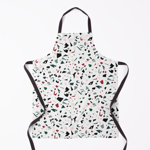 Item preview, modern black red terrazzo tile designed and sold by inkbearblue.