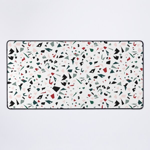 Item preview, modern black red terrazzo tile designed and sold by inkbearblue.