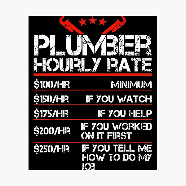 Item preview, Plumber Hourly Labor Rates Funny designed and sold by ujgbnx.