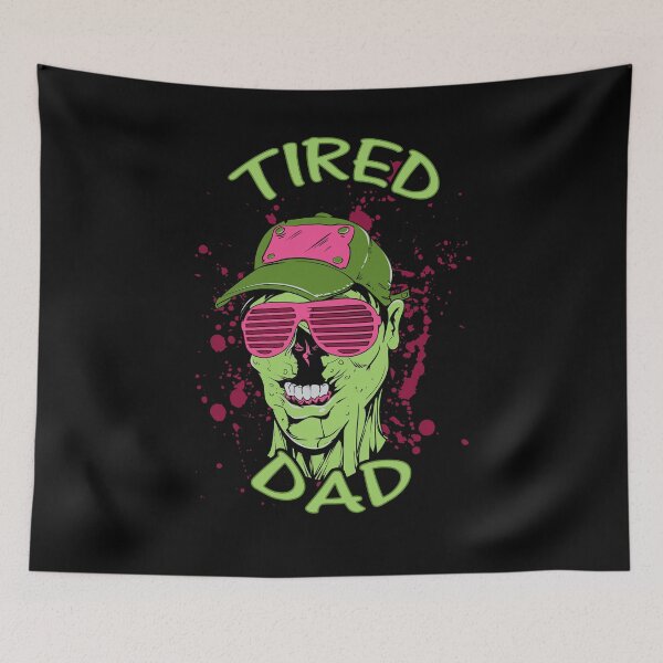Item preview, Tired dad Zombie Green designed and sold by aventi24.