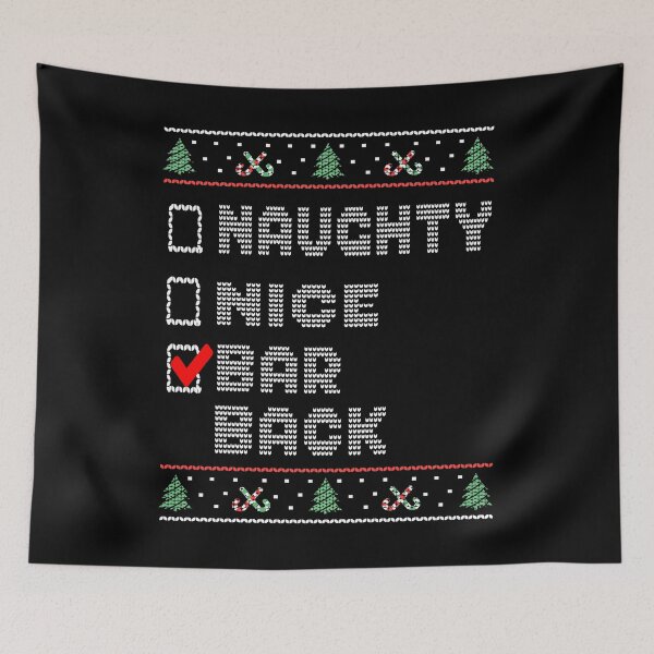 Item preview, Naughty Nice Bar Back, Matching Christmas Group Pajama design designed and sold by Merchking1.
