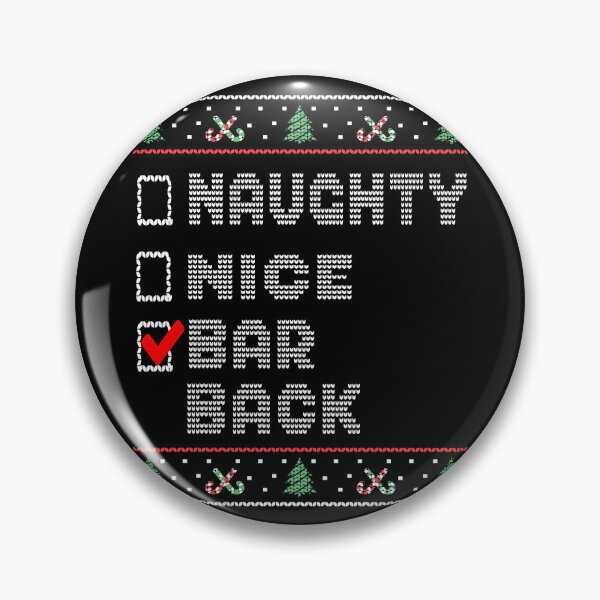 Item preview, Naughty Nice Bar Back, Matching Christmas Group Pajama design designed and sold by Merchking1.