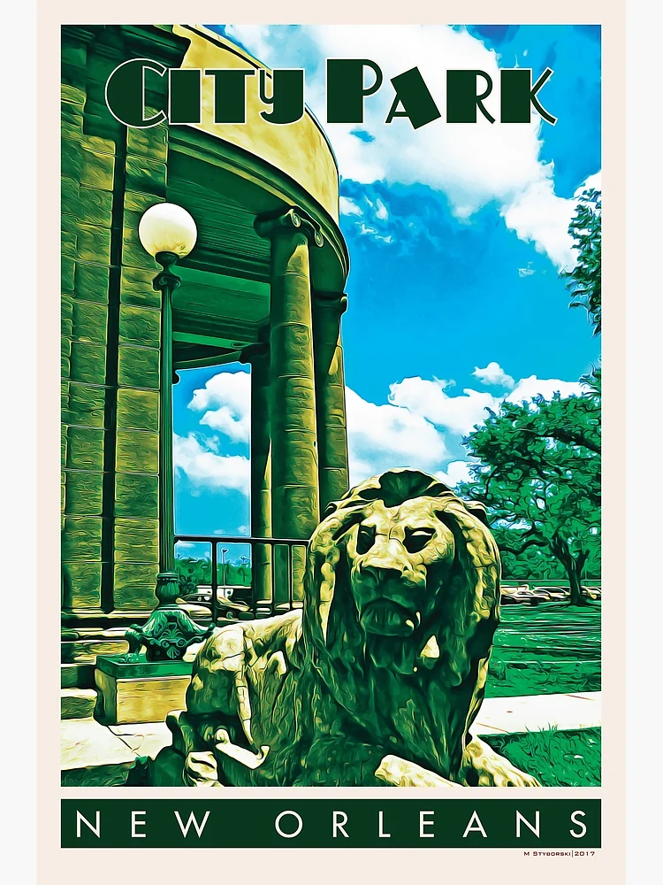 New Orleans Art, City Park Peristyles Lion Print, Signed outlet and Numbered Fine Art Print