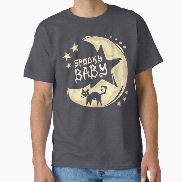 Spooky Baby Dark Edition - Moon, Stars, Batwings and Cat Classic T-Shirt
