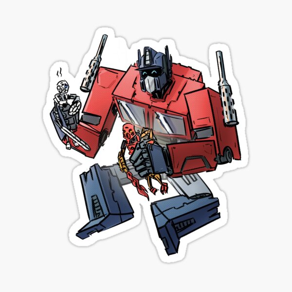 Item preview, Optimus plays with Bionicles designed and sold by Creative Mechanics.