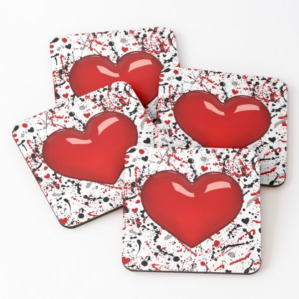 Item preview, Paint Splatter Hearts! designed and sold by davechi-stone.