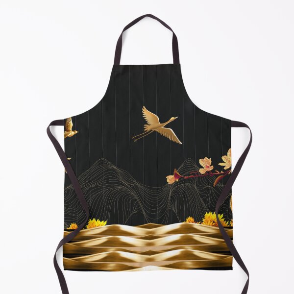 Item preview, Golden Flying Cranes Dancing Modern Japanese designed and sold by gani-75.