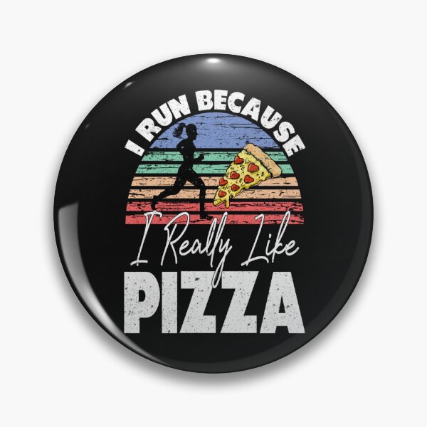 Item preview, I Run Because I Really Like Pizza Funny Runner T-Shirt designed and sold by Chambers-Avara.