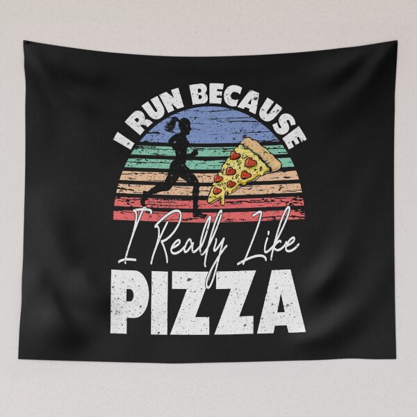 Item preview, I Run Because I Really Like Pizza Funny Runner T-Shirt designed and sold by Chambers-Avara.