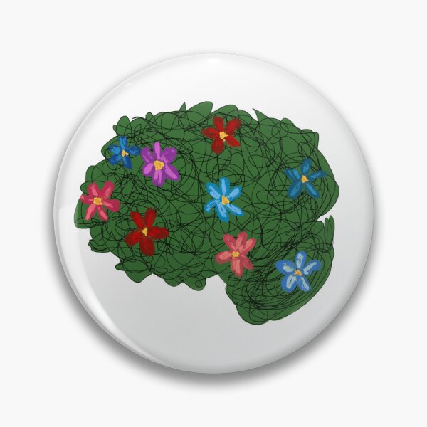 Item preview, Flowers Floral Brain Psych Psychology Psychiatry Neuroscience Neuroanatomy Physiology Art  designed and sold by hopecope.