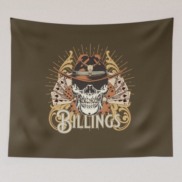 Item preview, Cool Rustic Casino Gambling Western Skull Billings Montana designed and sold by CattlettArt.