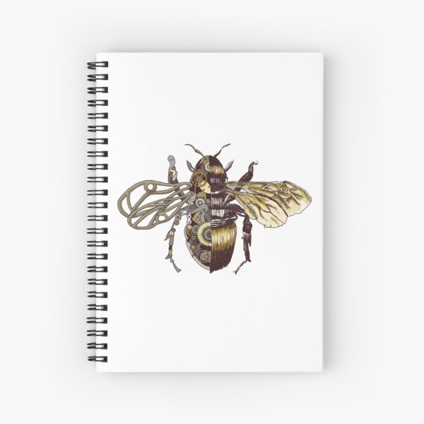 Clockwork Bee Spiral Notebook