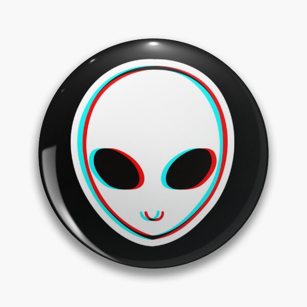 Item preview, Alien Head in 3D Anaglyph Style designed and sold by bowenfred38.