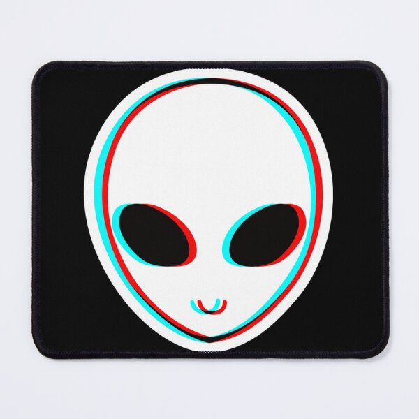 Item preview, Alien Head in 3D Anaglyph Style designed and sold by bowenfred38.