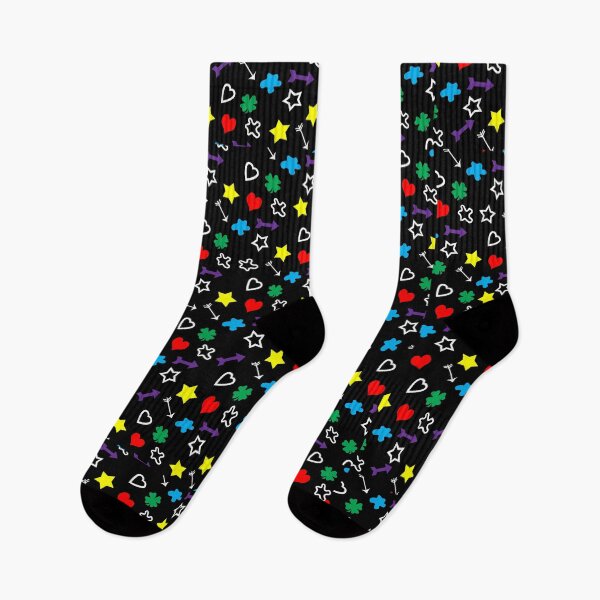 Item preview, Colourful stars hearts pattern designed and sold by houndpixnz.