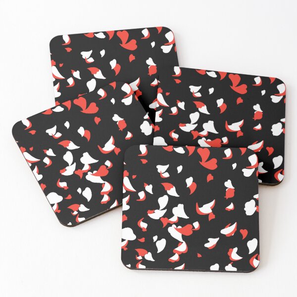 Item preview, White and red heart petal falling.  designed and sold by Giree07.