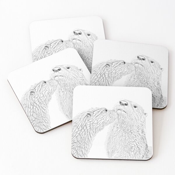 Item preview, Cute Kissin Otters designed and sold by ashleynicoleart.