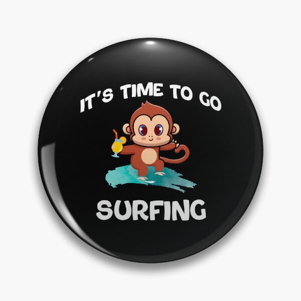 Item preview, it's time to go surfing, Funny Monkey Summer Surf Time  designed and sold by yssnyd.