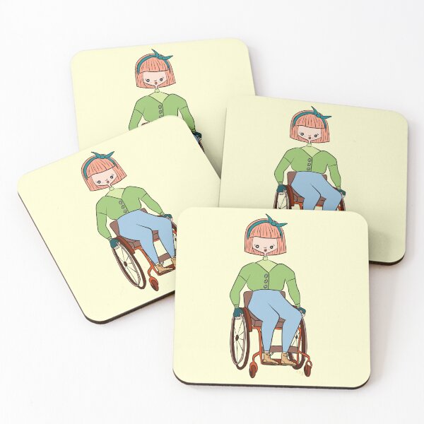 Item preview, Cute Girl With Wheelchair (yellow) designed and sold by misslovelymess.