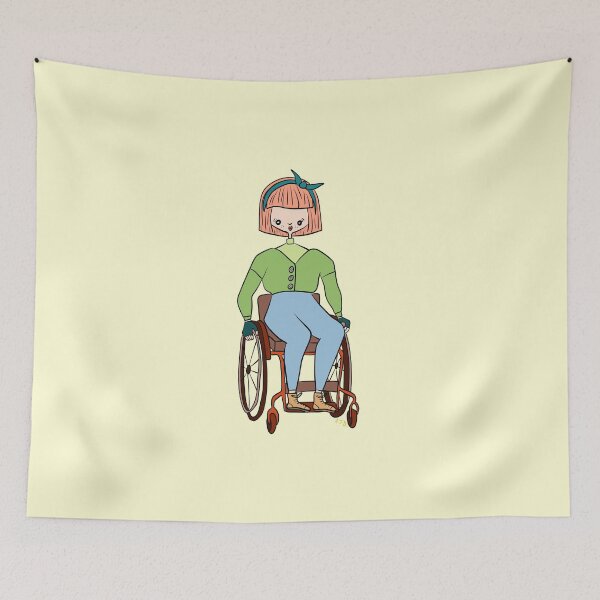 Item preview, Cute Girl With Wheelchair (yellow) designed and sold by misslovelymess.