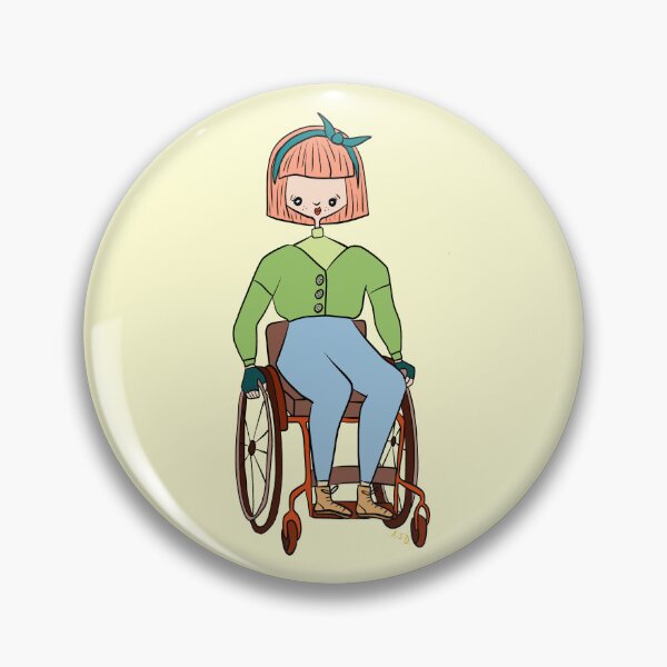Item preview, Cute Girl With Wheelchair (yellow) designed and sold by misslovelymess.