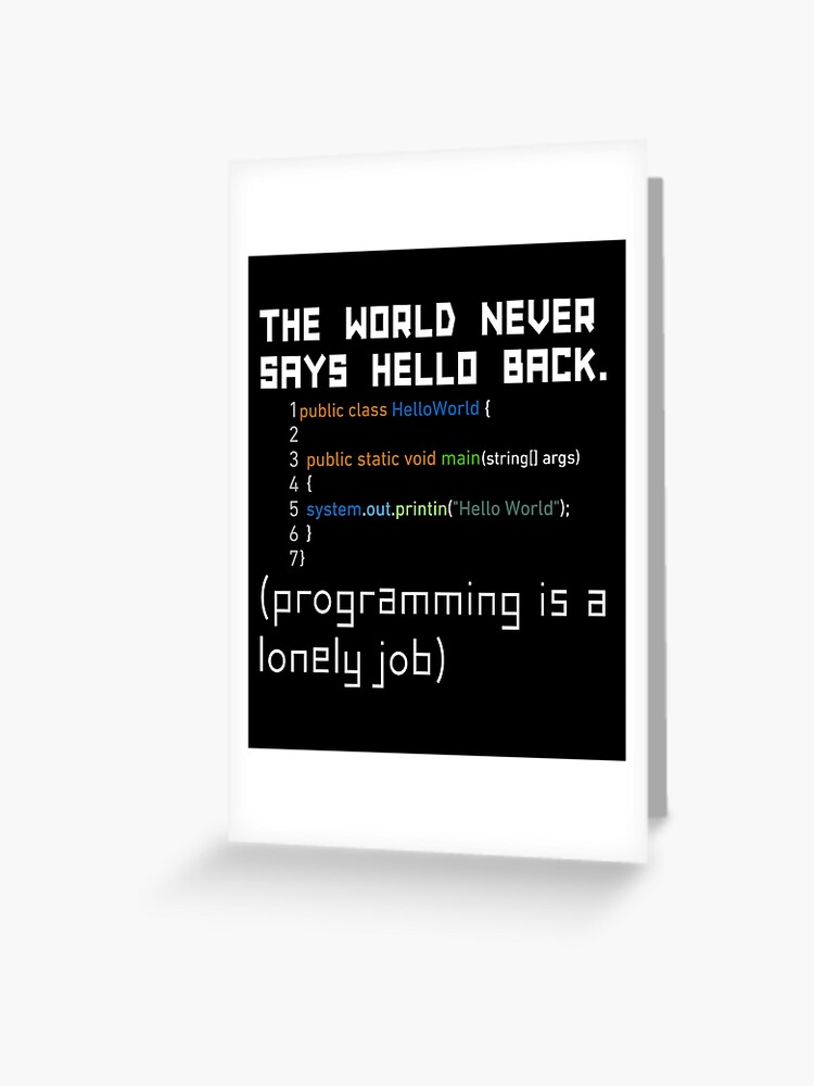 Funny Java Hello World Program 