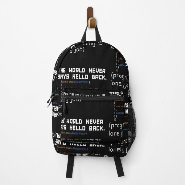 Item preview, Funny Java Hello World Program "The World Never Says Hello Back" designed and sold by SereneSouls.