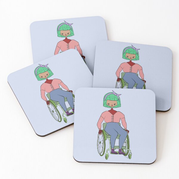 Item preview, Cute Girl With Wheelchair (blue) designed and sold by misslovelymess.