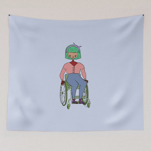 Item preview, Cute Girl With Wheelchair (blue) designed and sold by misslovelymess.