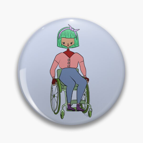 Item preview, Cute Girl With Wheelchair (blue) designed and sold by misslovelymess.