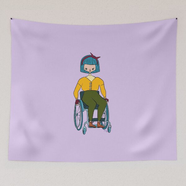 Item preview, Cute Girl With Wheelchair (purple) designed and sold by misslovelymess.