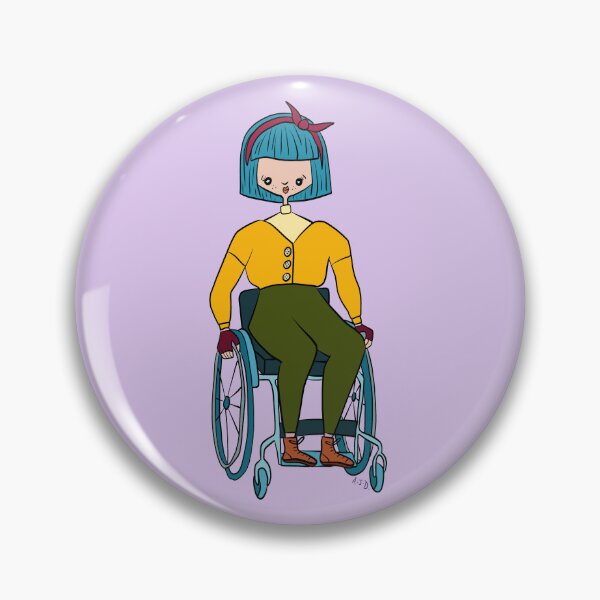 Item preview, Cute Girl With Wheelchair (purple) designed and sold by misslovelymess.