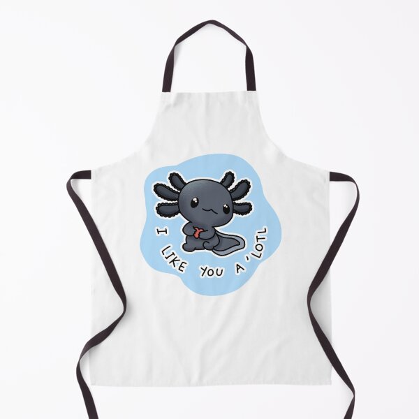 Item preview, Melanoid Axolotl "I like you a lotl" (black axolotl) designed and sold by Lucesco.