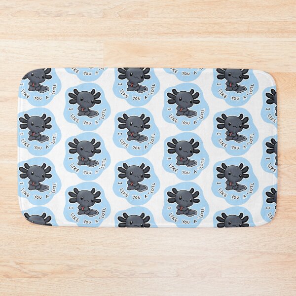 Item preview, Melanoid Axolotl "I like you a lotl" (black axolotl) designed and sold by Lucesco.