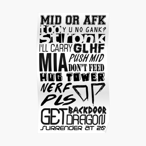 League of Legends Words Poster