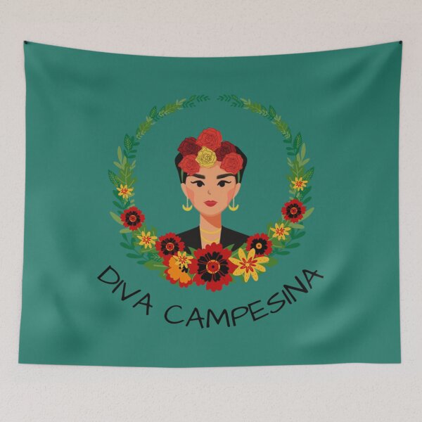 Item preview, Diva Campesina Shirt New Cute, Lovely and Colorful Design 2022 Shirt Latin Women, Red and Yellow Flo designed and sold by Tashashino.