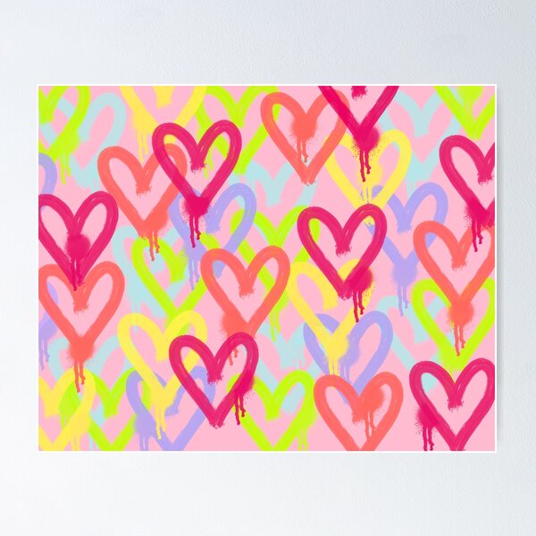 pink layered heart  Canvas Print for Sale by mollsdesignss