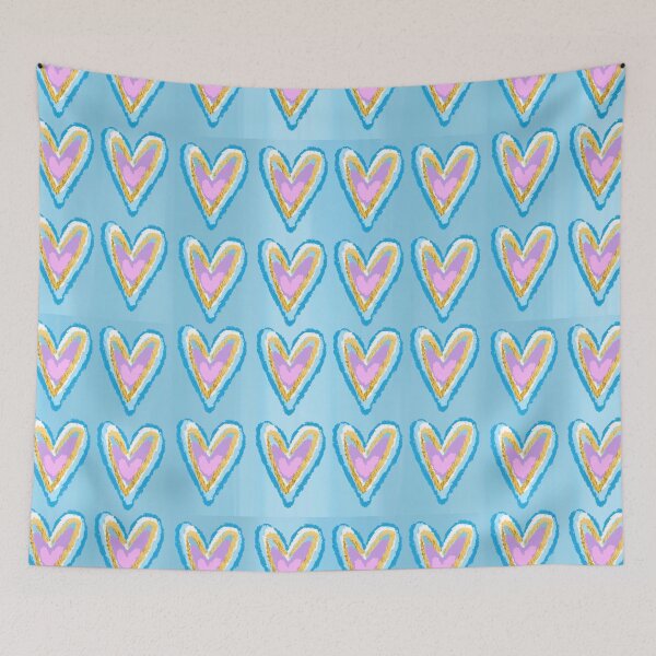 Item preview, Gold and blue heart abstract designed and sold by mollsdesignss.