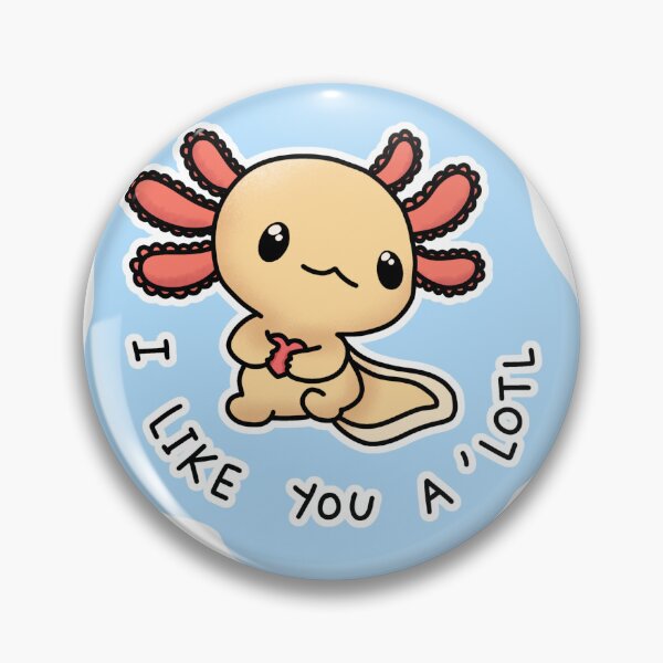 Artikelvorschau, Golden Albino Axolotl "I like you a lotl" (yellow axolotl) entworfen und verkauft von Lucesco.