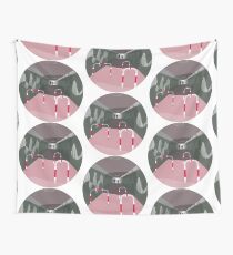 0104 Bicycle slow through tunnel - circle Wall Tapestry