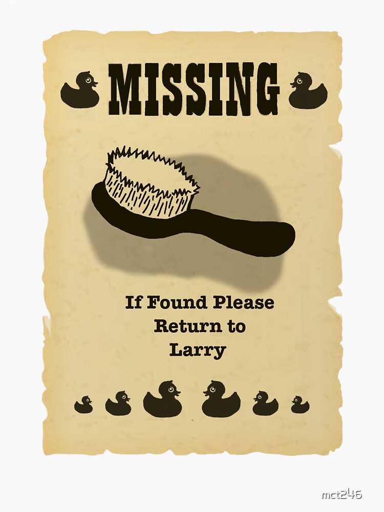 "Where is my hairbrush? " Sticker for Sale by mct246 Redbubble