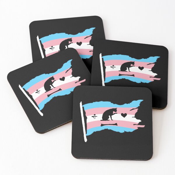 Item preview, Our Flag Means Death Trans Pride Cat Flag designed and sold by loki-doki-choki.