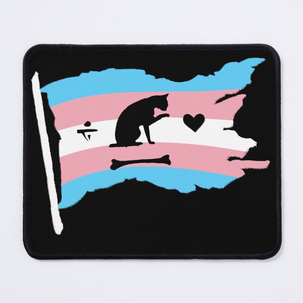 Item preview, Our Flag Means Death Trans Pride Cat Flag designed and sold by loki-doki-choki.