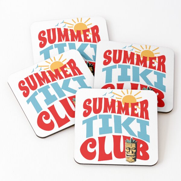 Item preview, Tiki Summer Club Tropical Hawaiian Island Tiki designed and sold by CattlettArt.