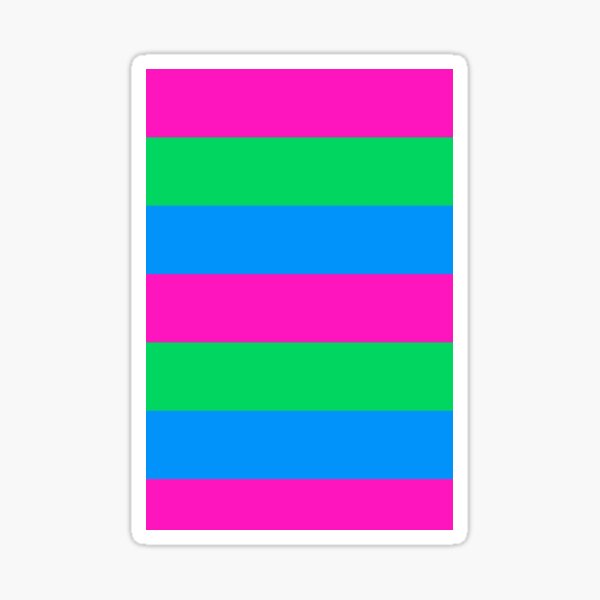 Polysexual Pride Flag Striped Sticker For Sale By Jgventures Redbubble